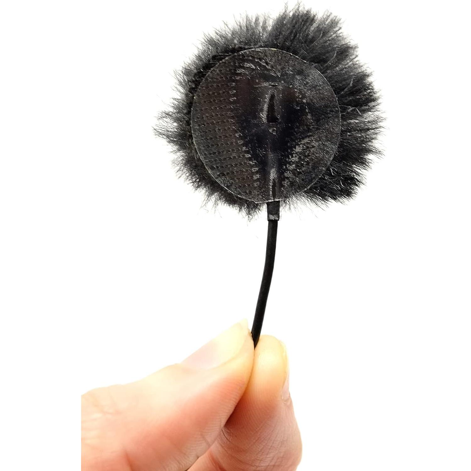 Paravientos Mini URSA de Piel para Micrófonos Lavalier - 9 Círculos Negros