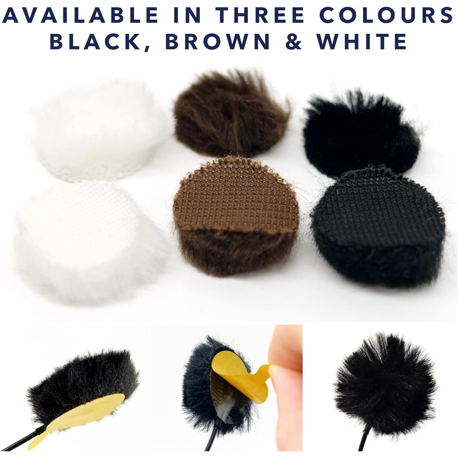 Paravientos Mini URSA de Piel para Micrófonos Lavalier - 9 Círculos Negros