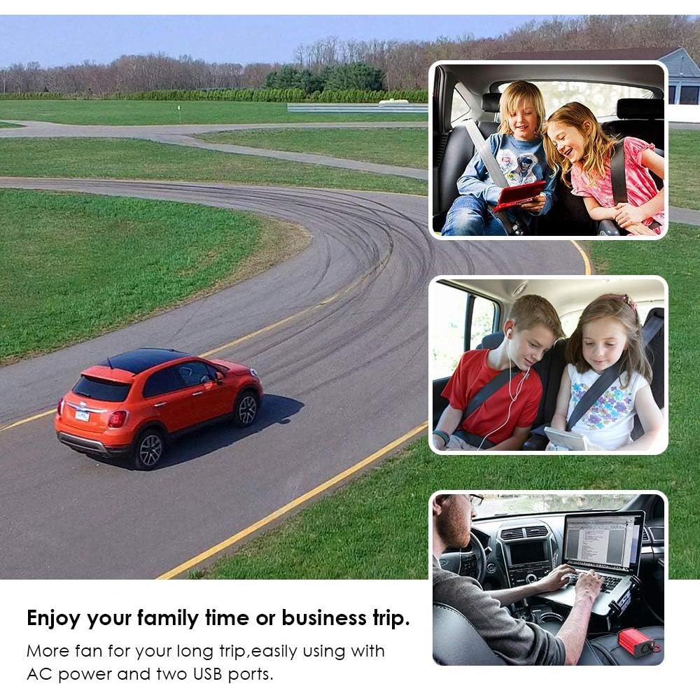 Inversor de Potencia 300W ALLWEI 12V a 220V con USB-C y USB-A