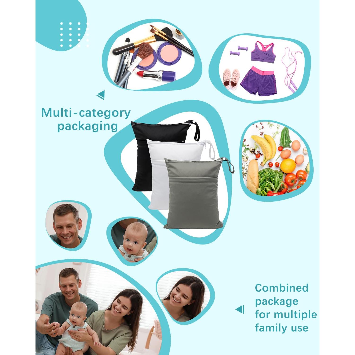 Bolsas Húmedas y Secas Babygoal 3 Unidades Impermeables