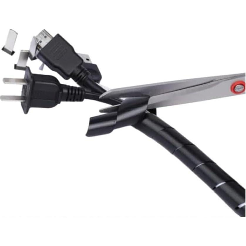 Envoltura de Cable Espiral Lhazemu 6 mm x 13.72 m Negro