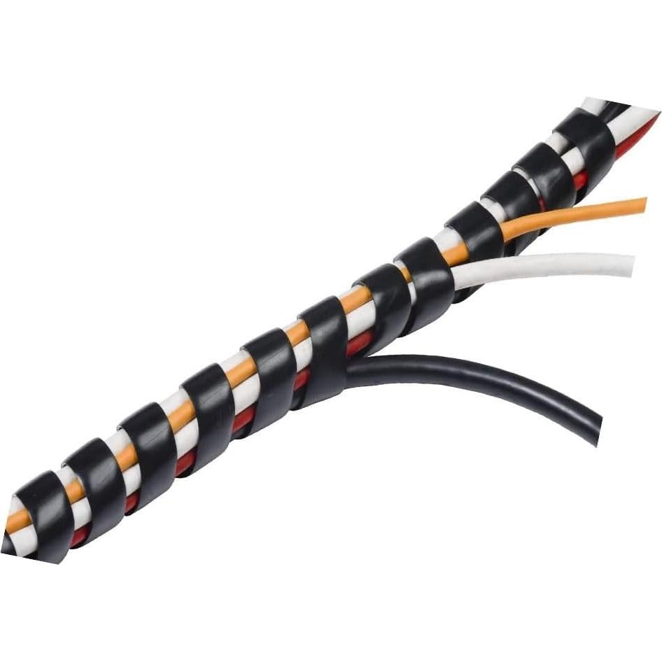 Envoltura de Cable Espiral Lhazemu 6 mm x 13.72 m Negro