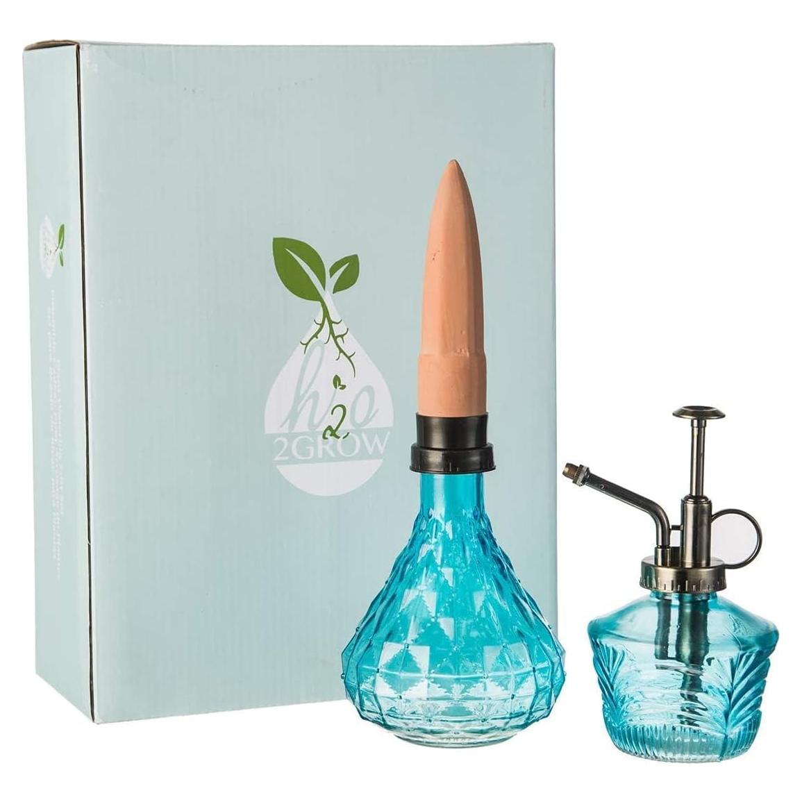 Juego de Mini Regadera de Vidrio Topadorn - Riego de Plantas