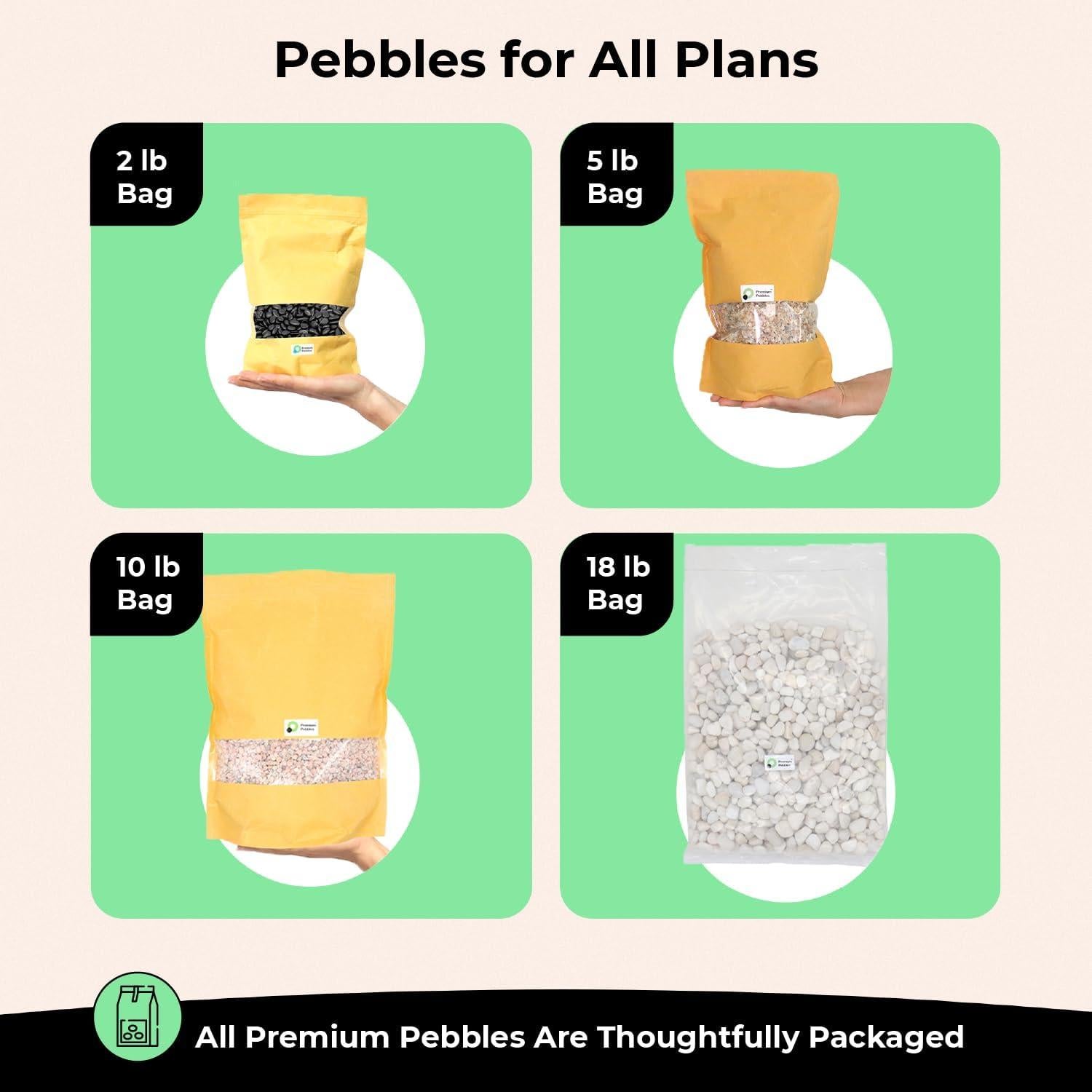 Arena Gruesa Dorada Premium Pebbles 0.32 cm 0.91 kg para Jardinería