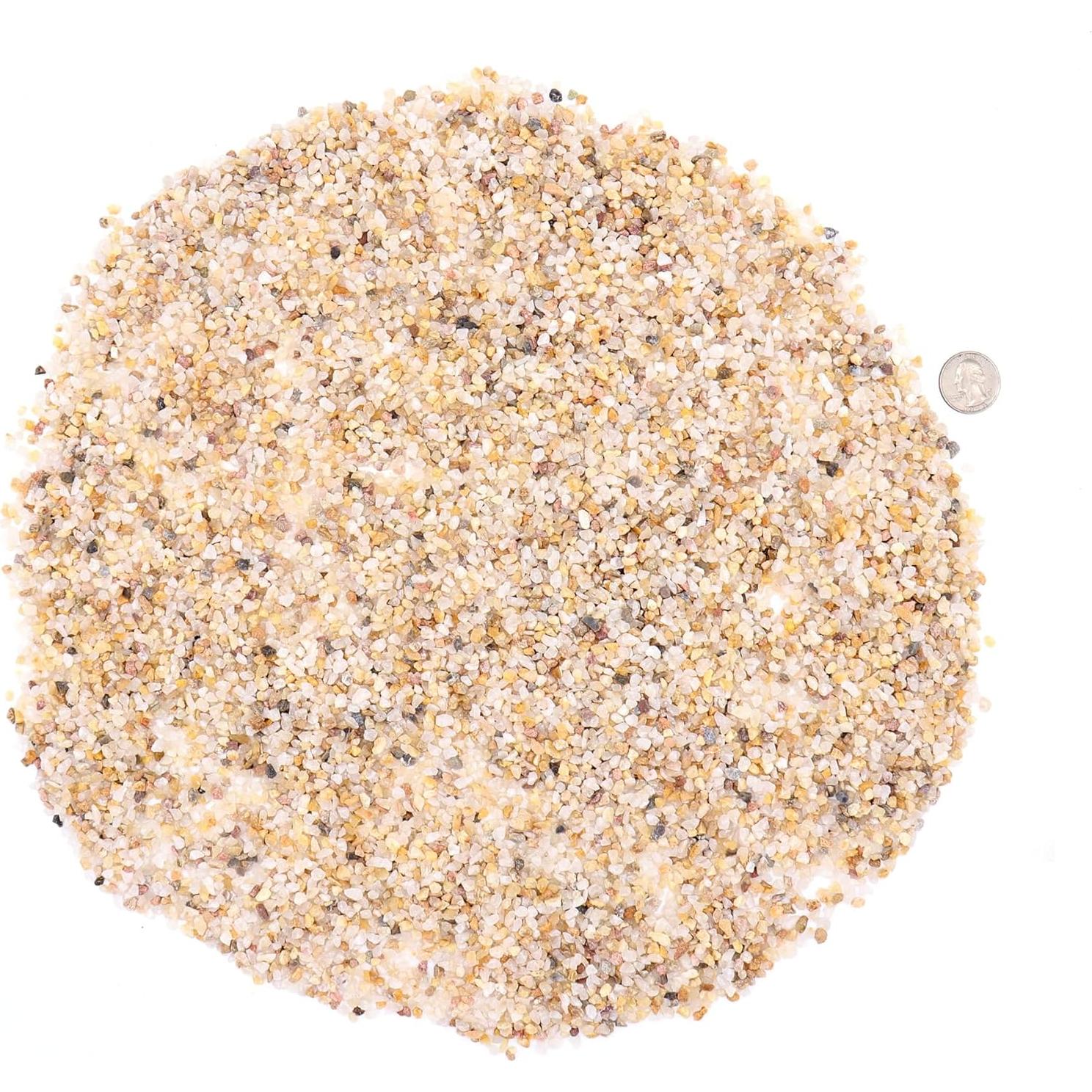 Arena Gruesa Dorada Premium Pebbles 0.32 cm 0.91 kg para Jardinería
