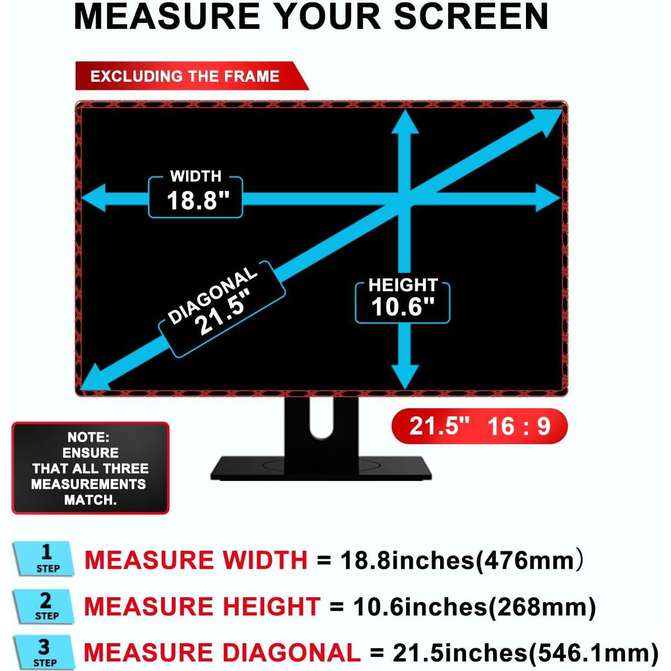 Paquete de 2 Filtros de Privacidad GUMIKE 21.5" Anti-reflejos