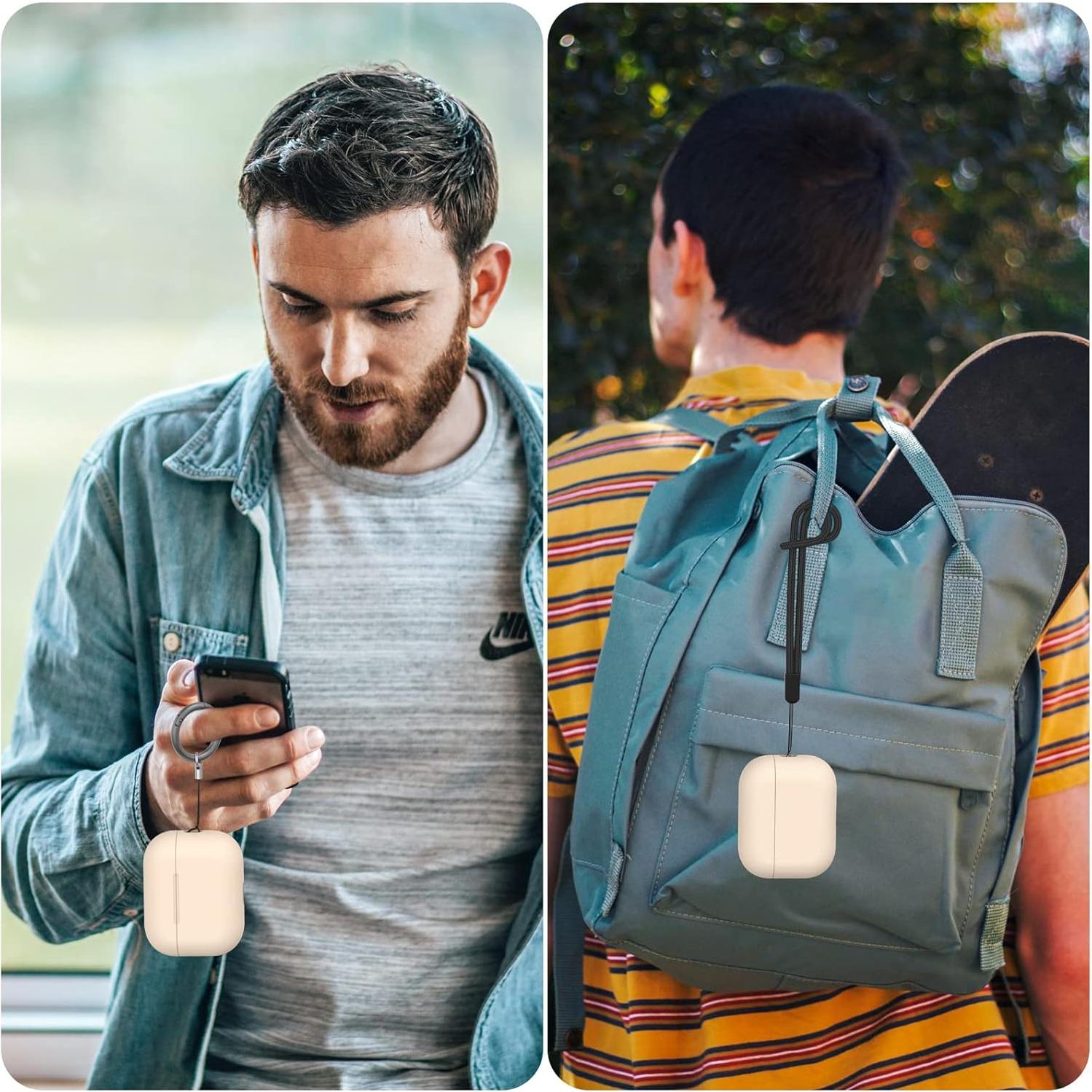 Funda de Silicona NIUTRENDZ para AirPods Pro 2 2022 Beige