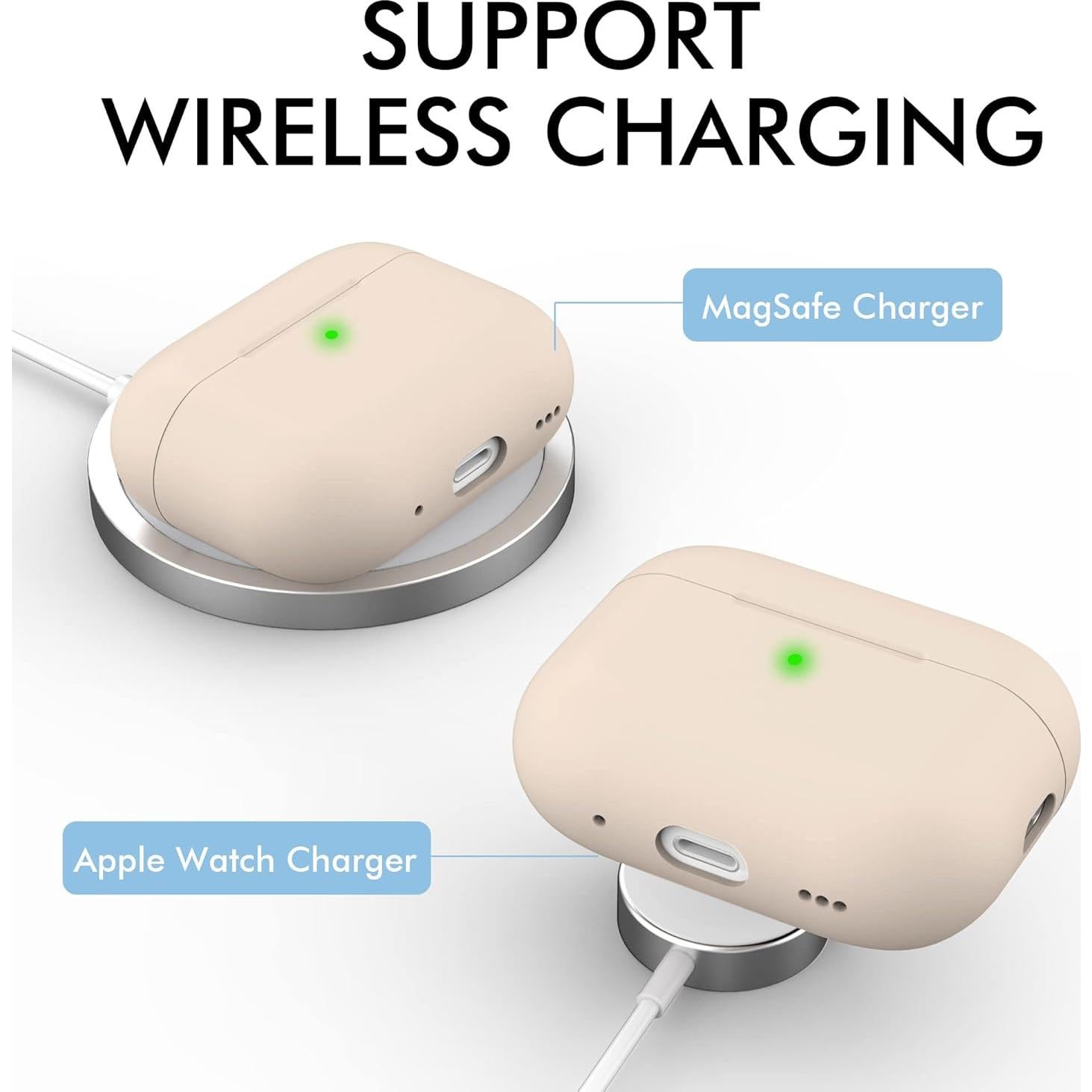 Funda de Silicona NIUTRENDZ para AirPods Pro 2 2022 Beige