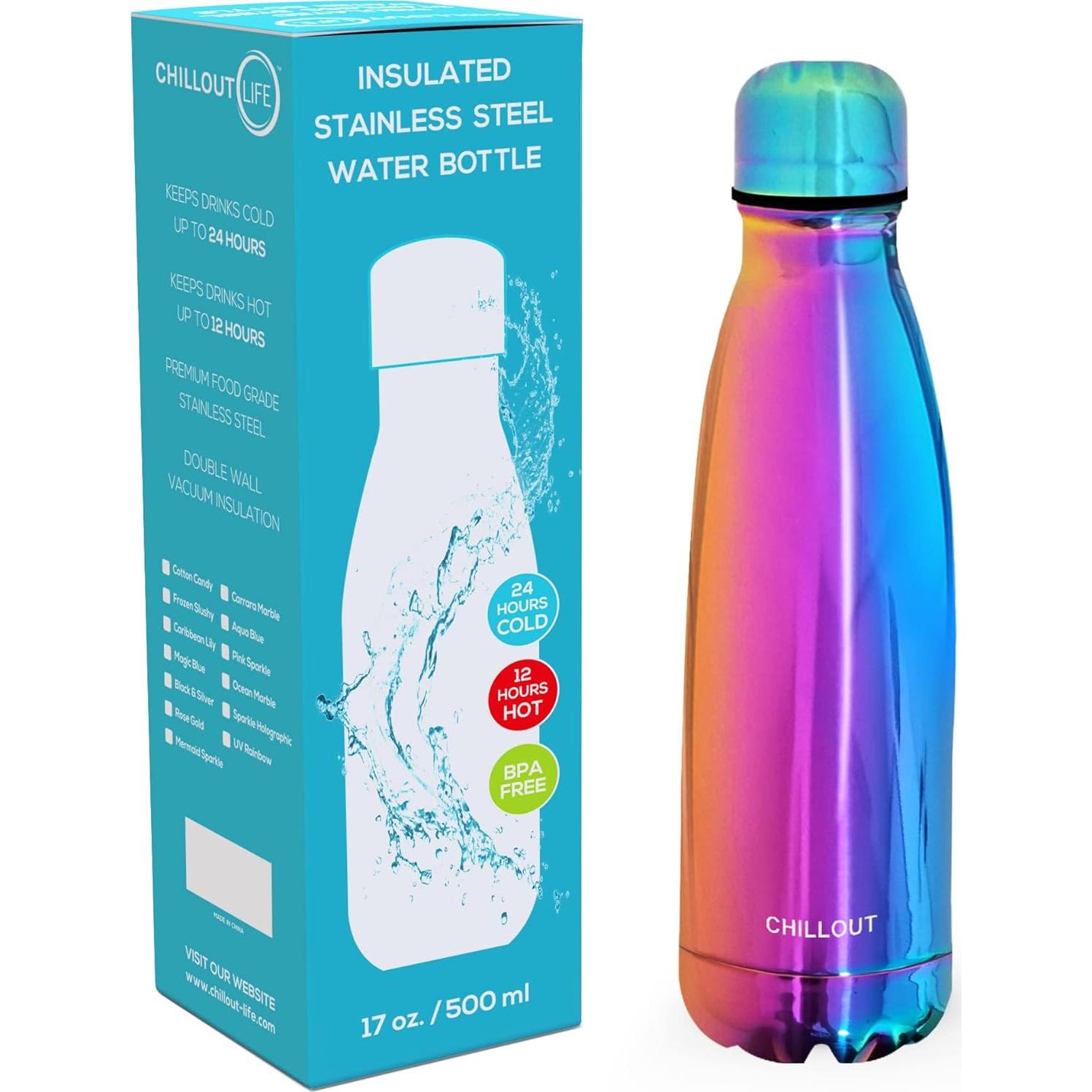 Botella de Agua CHILLOUT LIFE 500ml Acero Inoxidable Aislada