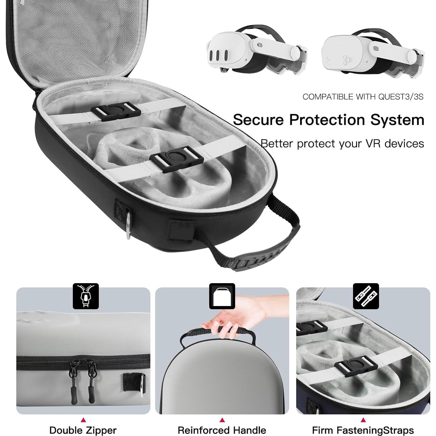 Funda Dura Bibuks para Oculus Meta Quest 3/3S - Almacenamiento Viaje