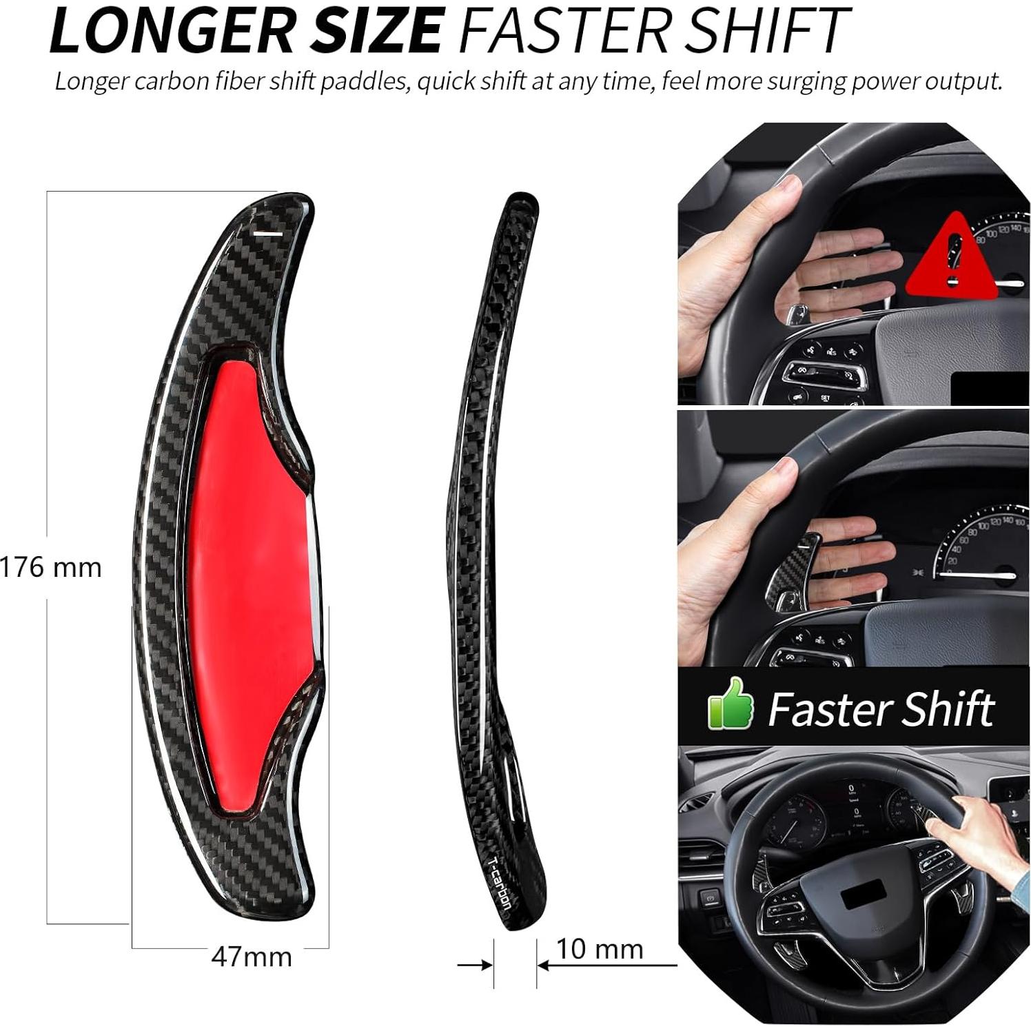 Extensiones de Palanca de Cambio T-carbon para Cadillac ATS 2014-2019