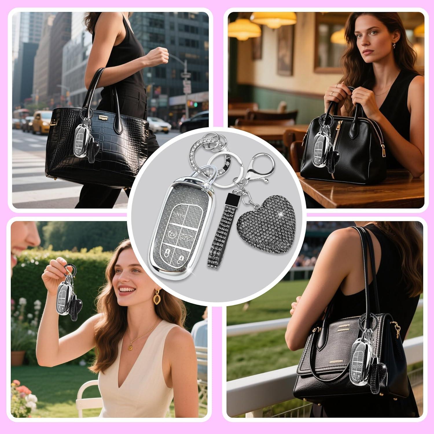 Cubierta de Llave Simocky para Jeep Grand Cherokee 5 Botones