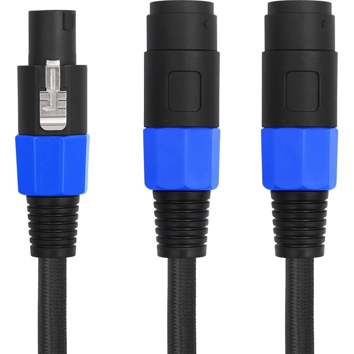 Cable divisor Speakon Y HUALEU 2 pies macho a 2 hembras