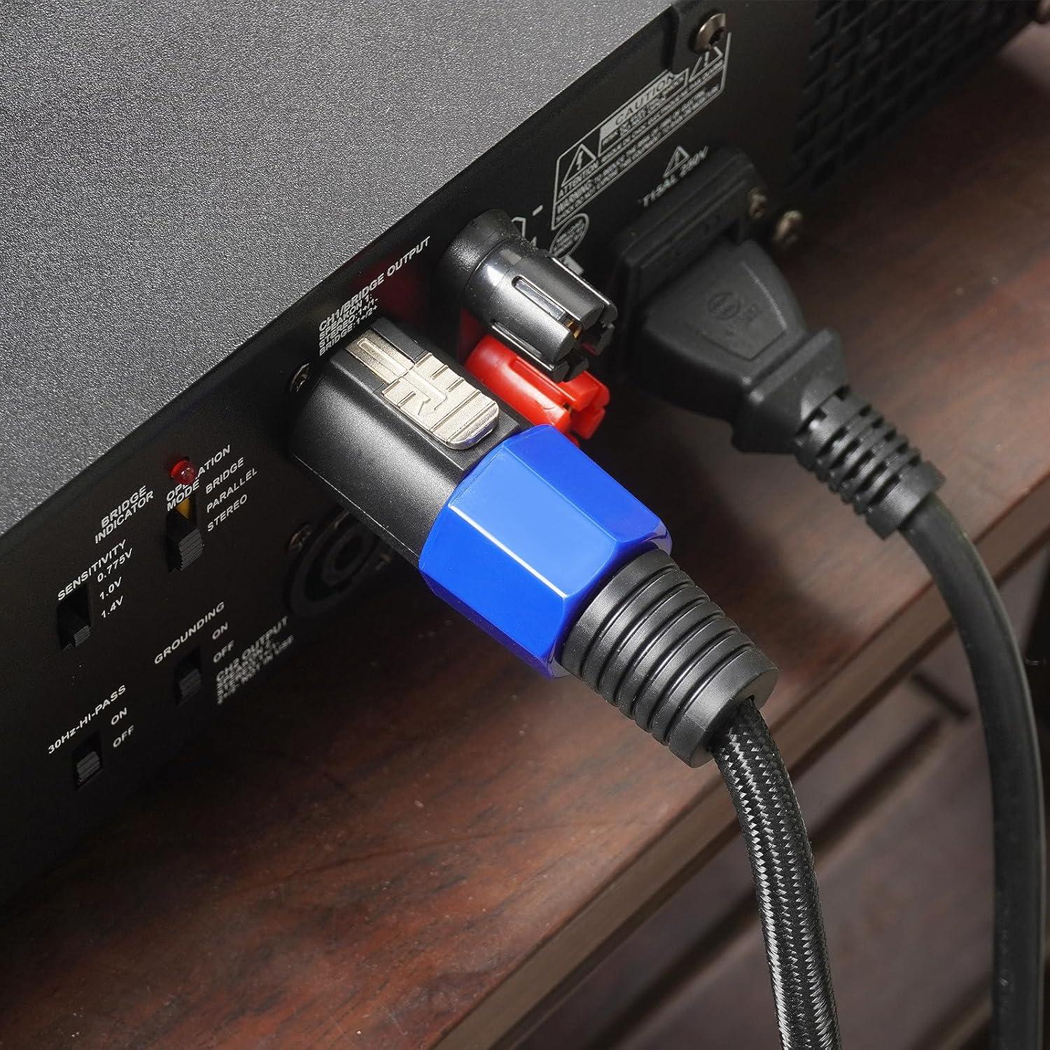 Cable divisor Speakon Y HUALEU 2 pies macho a 2 hembras