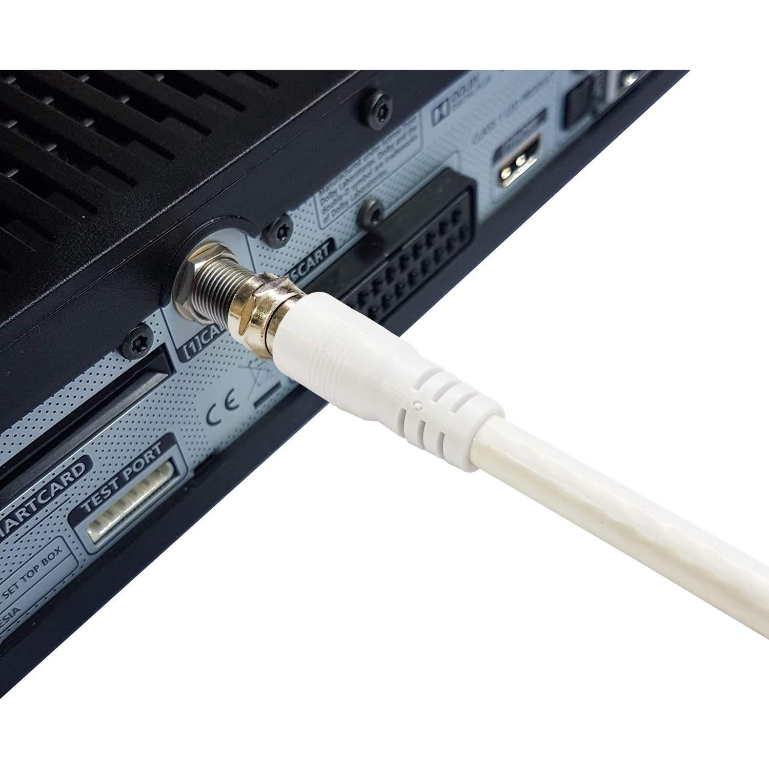 Cable Coaxial RG6 2.00m BOOBRIE con Conectores F Hembra