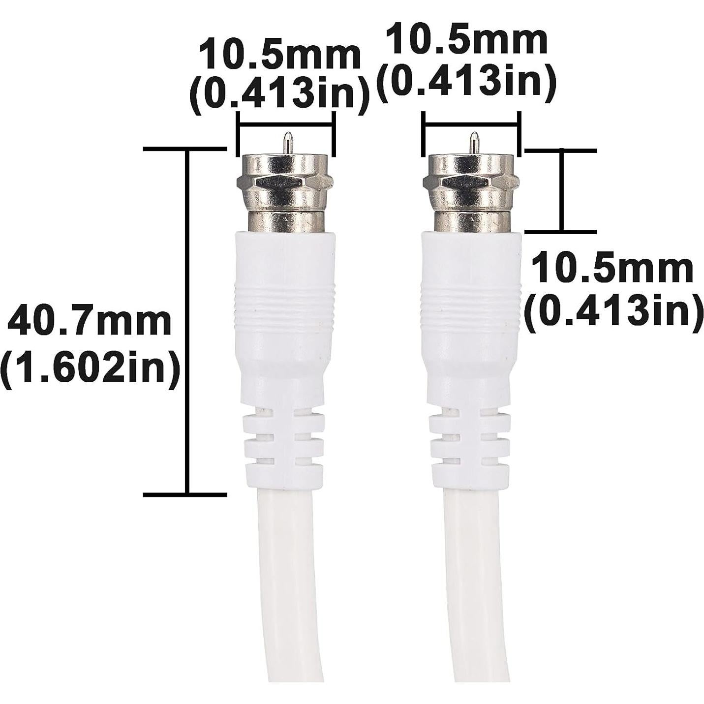 Cable Coaxial RG6 2.00m BOOBRIE con Conectores F Hembra