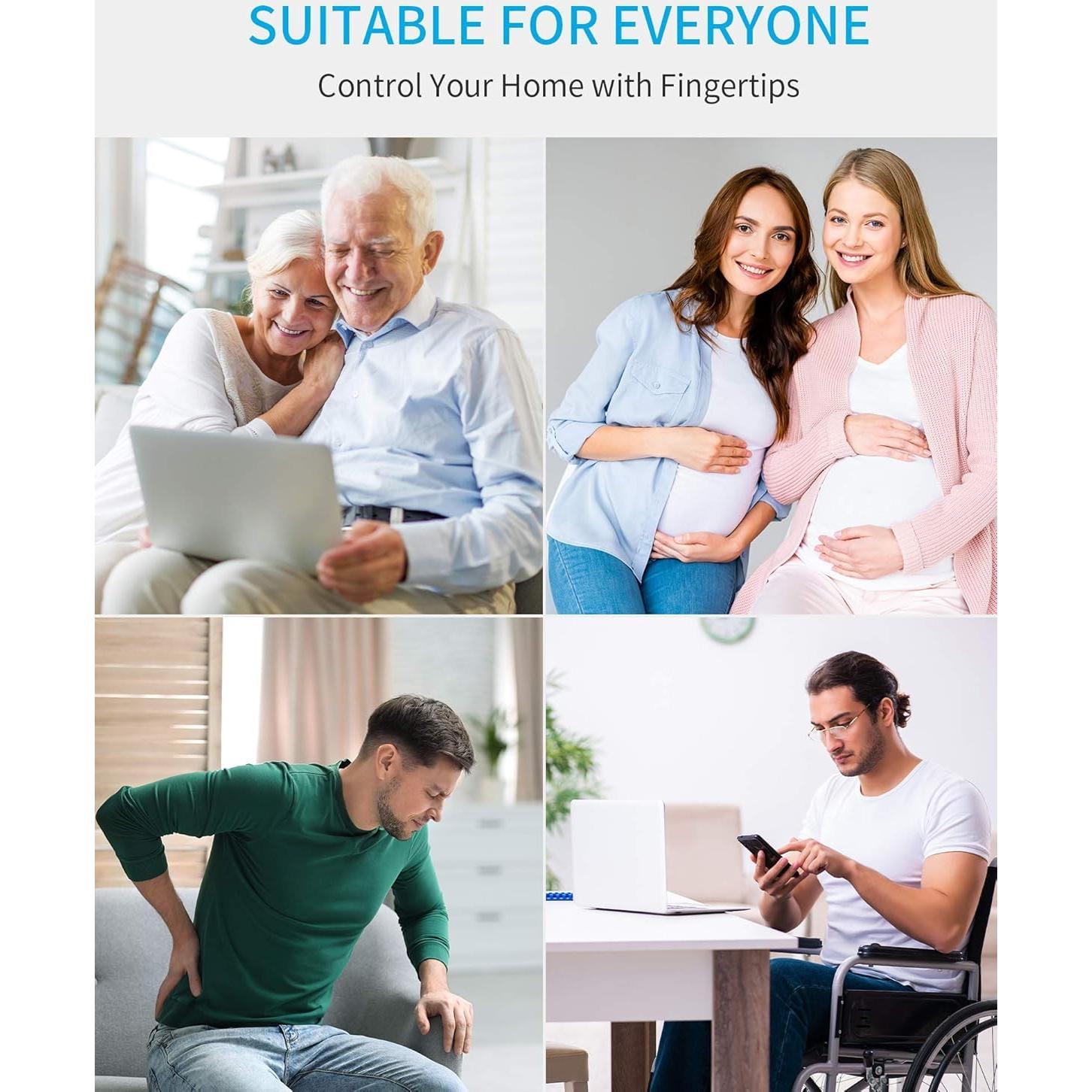 Regleta de Control Remoto Syantek con 3 Puertos USB y 3 Salidas