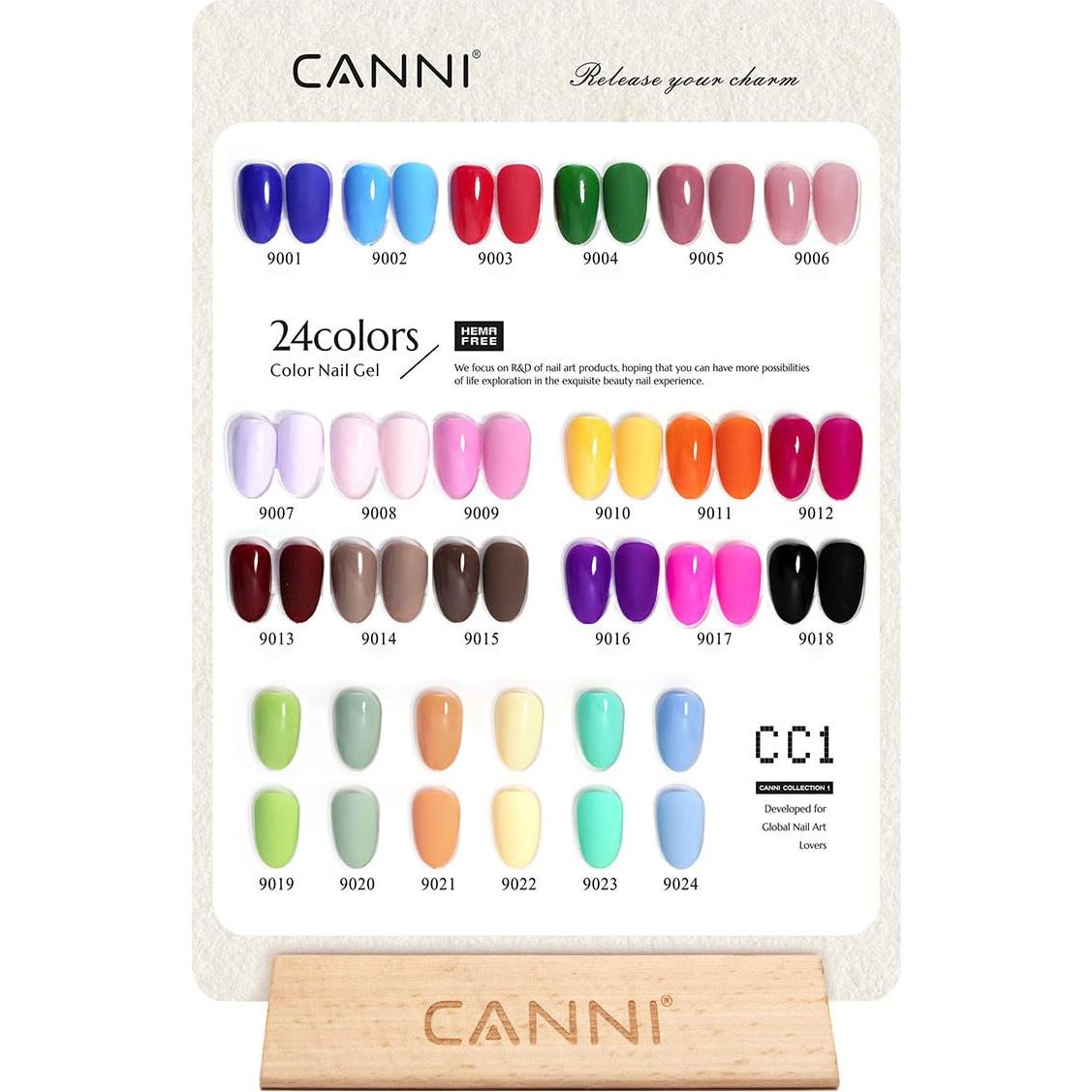 CANNI CC1 Kit 30 Piezas Esmalte en Gel Sin Hema 9ML