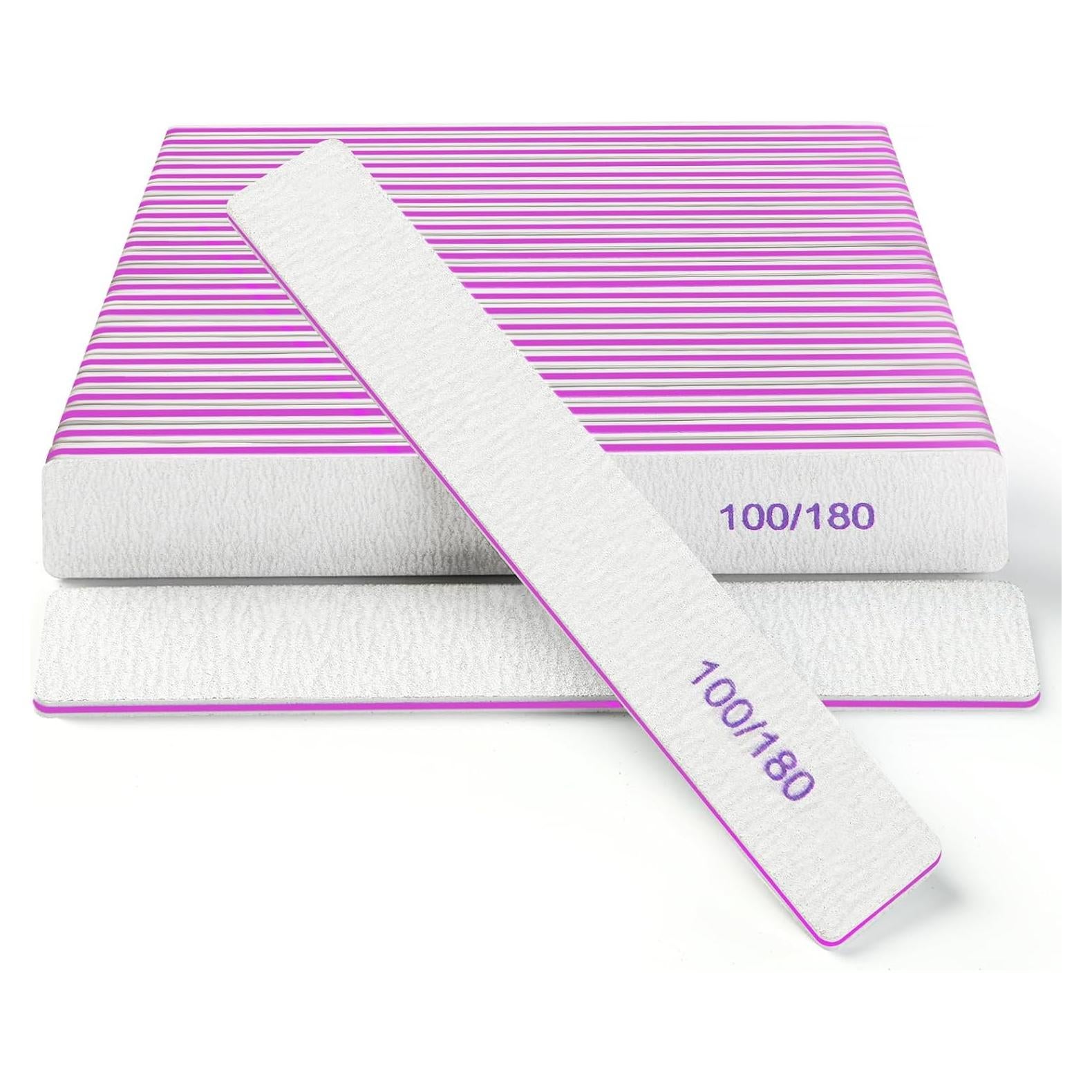 Limas de Uñas Ekrnlyi 18 Pcs Doble Cara 100/180 Grano