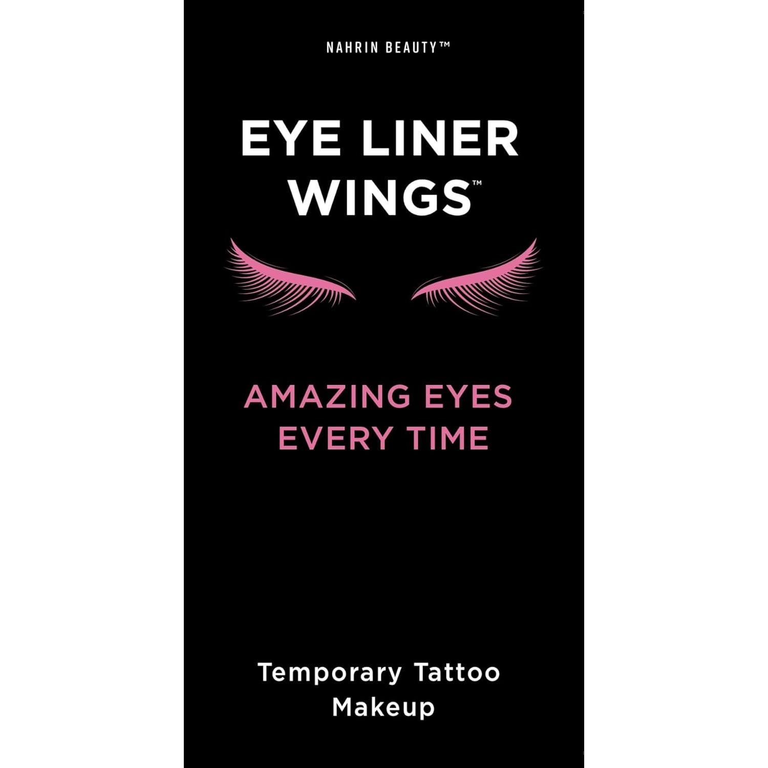 Alas de Delineador de Ojos Nahrin Beauty - 24 Pares Delgado Negro