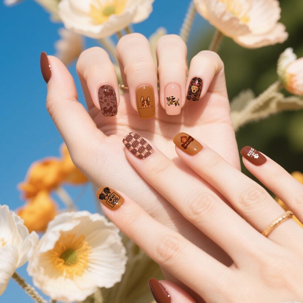 Set de 3 Placas de Estampado de Uñas UNICRAFTALE - Perro