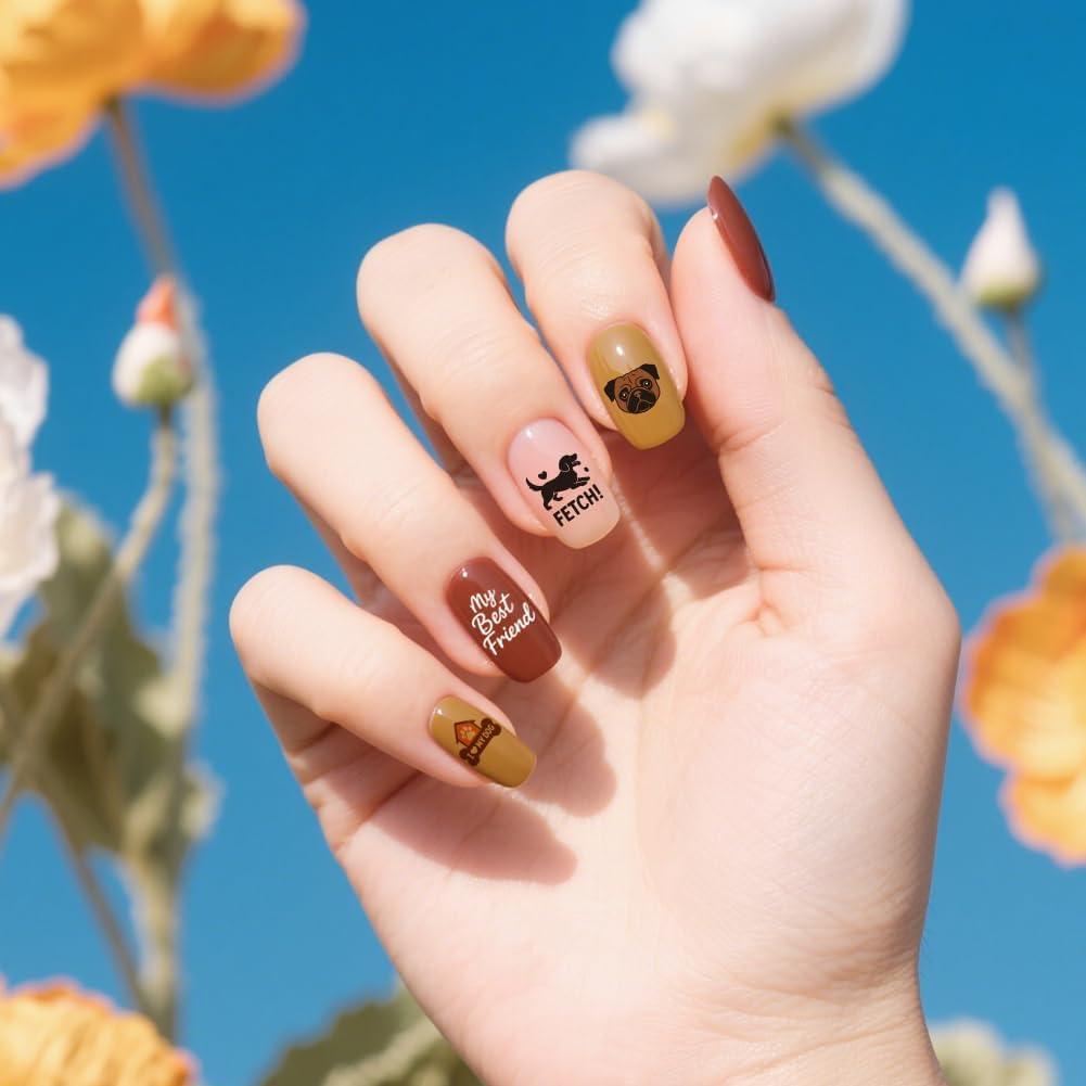 Set de 3 Placas de Estampado de Uñas UNICRAFTALE - Perro