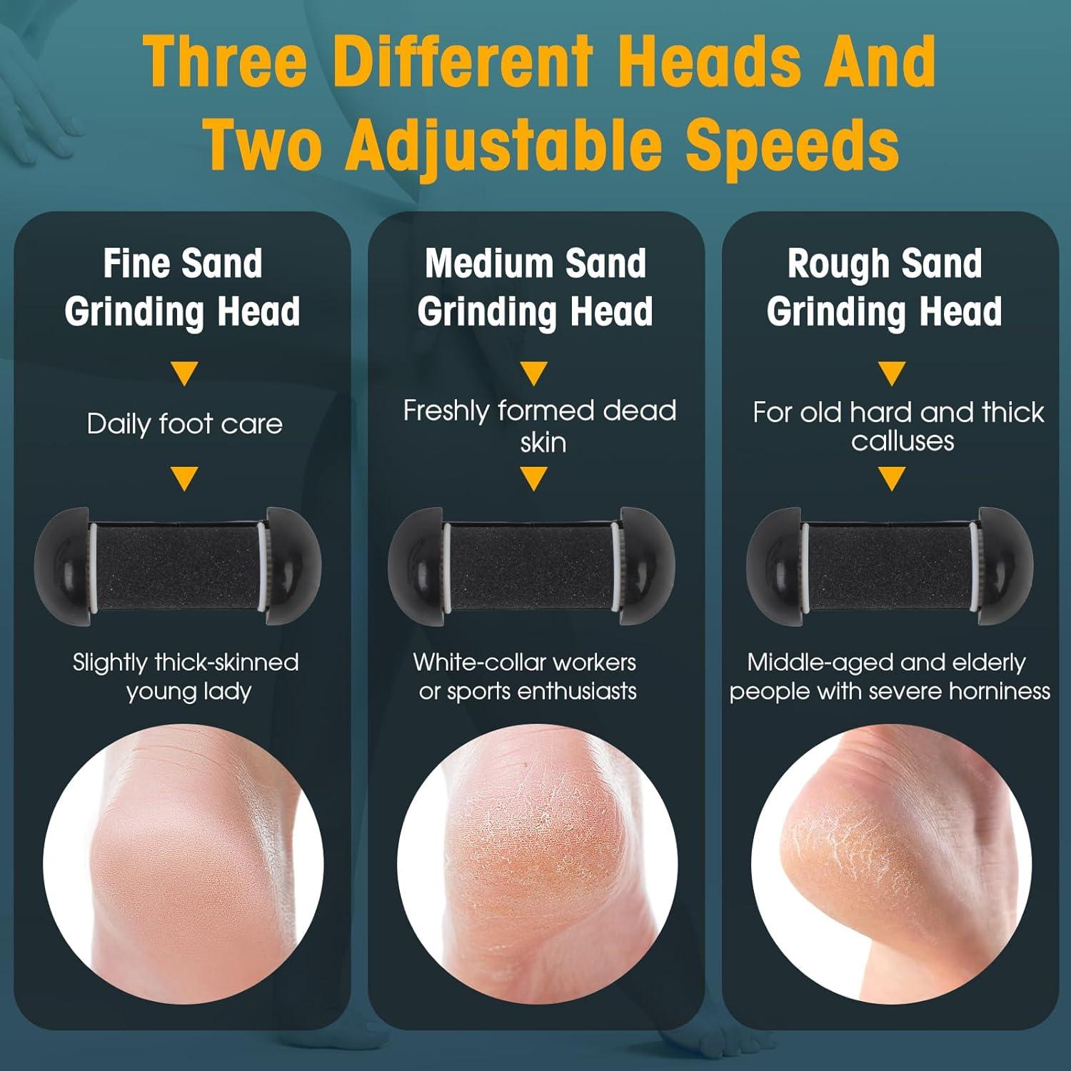 Exfoliador de pies eléctrico Meyluth, kit pedicura 17 en 1