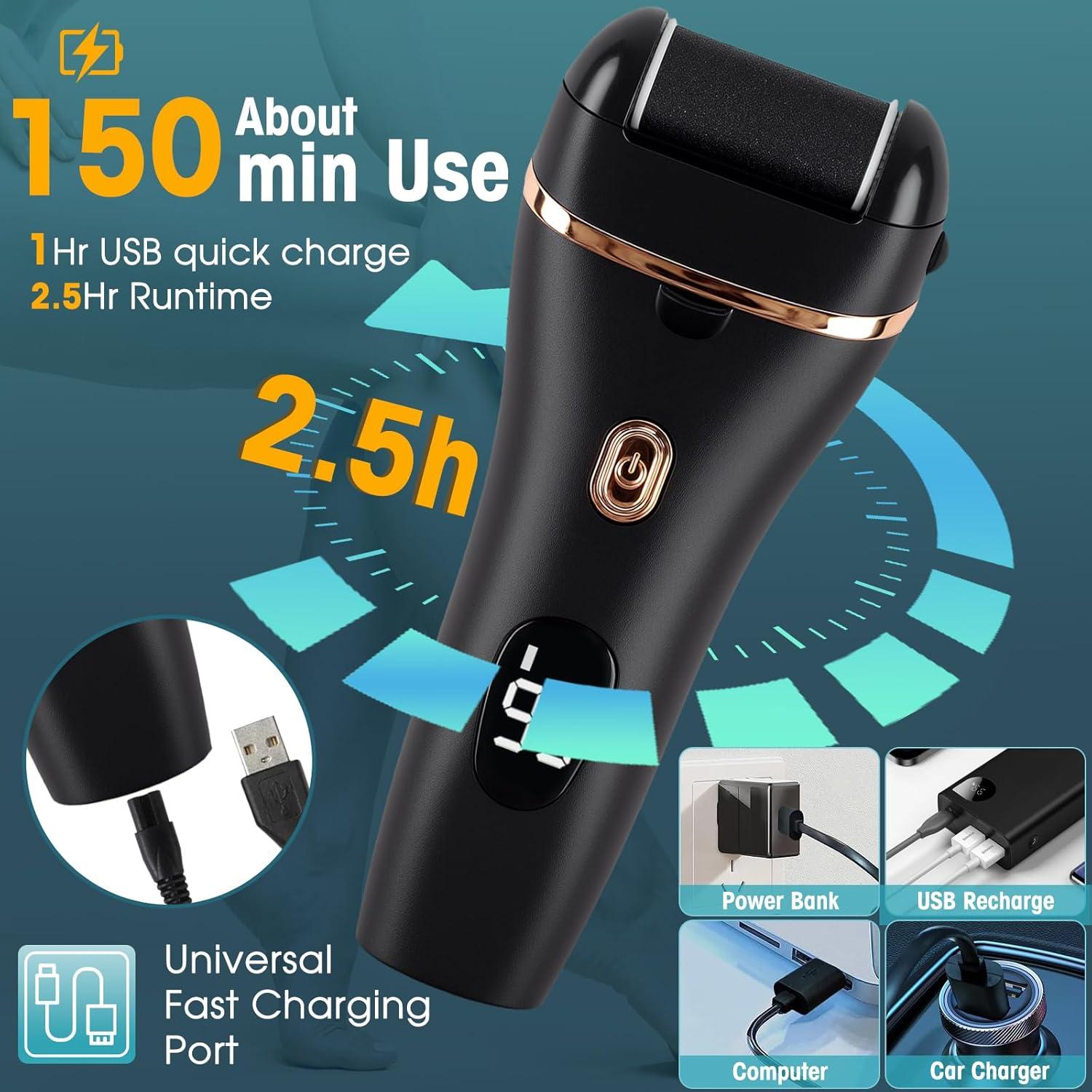 Exfoliador de pies eléctrico Meyluth, kit pedicura 17 en 1