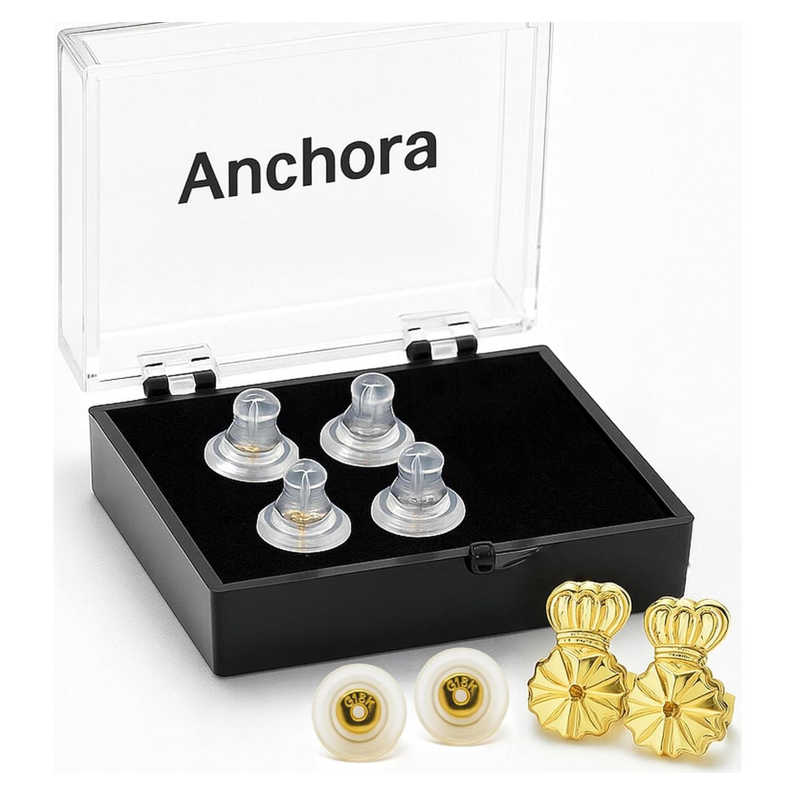 Respaldos de Aretes de Silicona Hipoalergénicos Anchora 6 Pcs