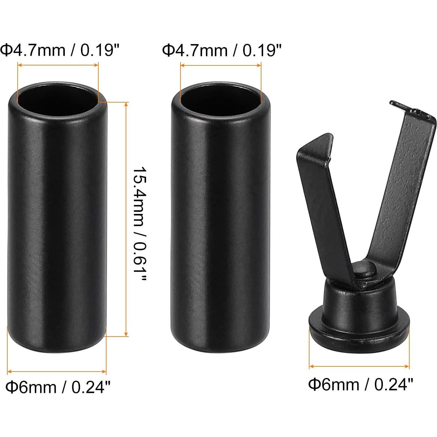 Puntas de Cordones uxcell de Aleación 15.4x6mm - 4 Piezas