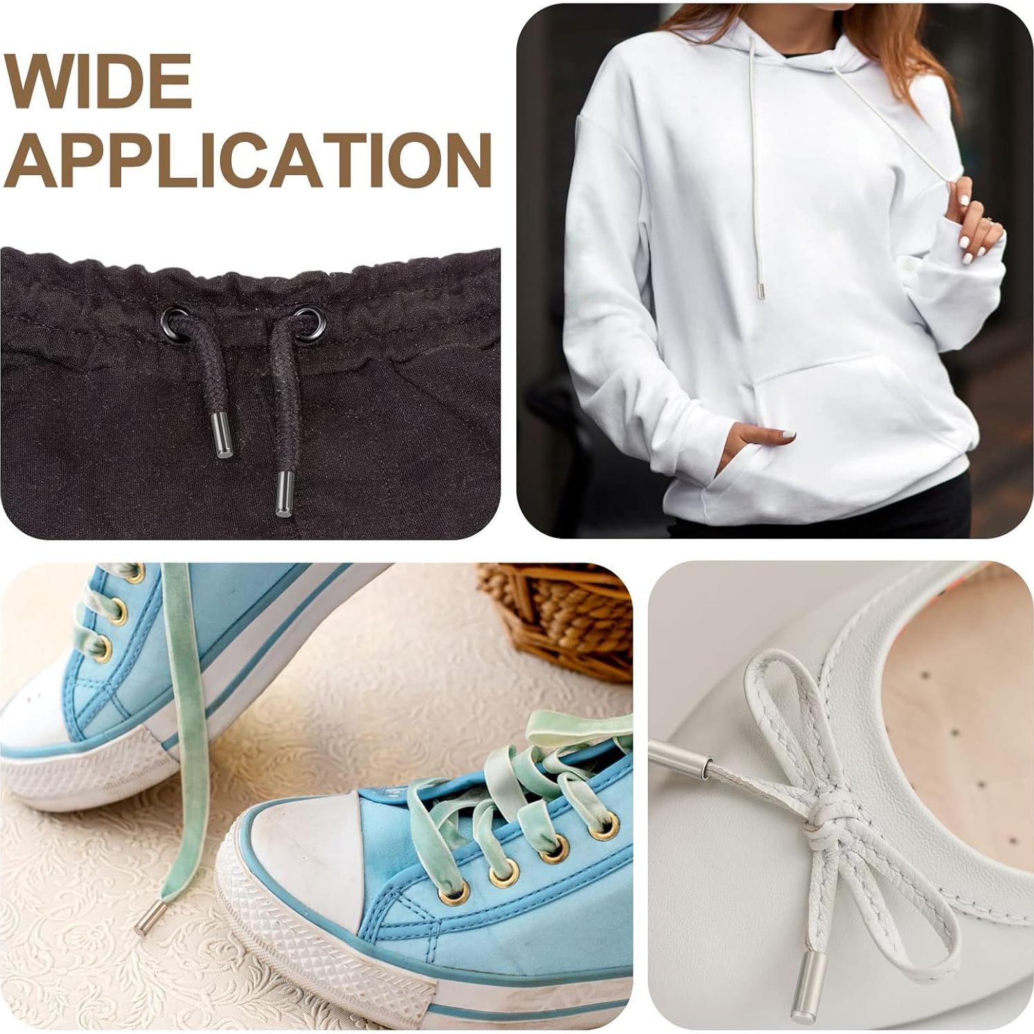 Puntas de Cordones uxcell de Aleación 15.4x6mm - 4 Piezas