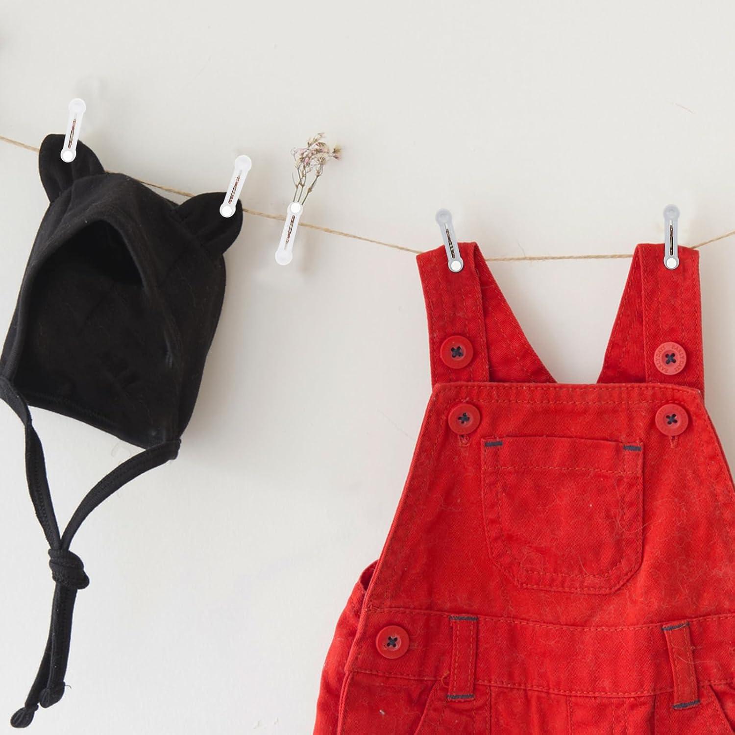 Pinzas de Ropa Antideslizantes WisePoint, 16 Piezas 5x3 cm