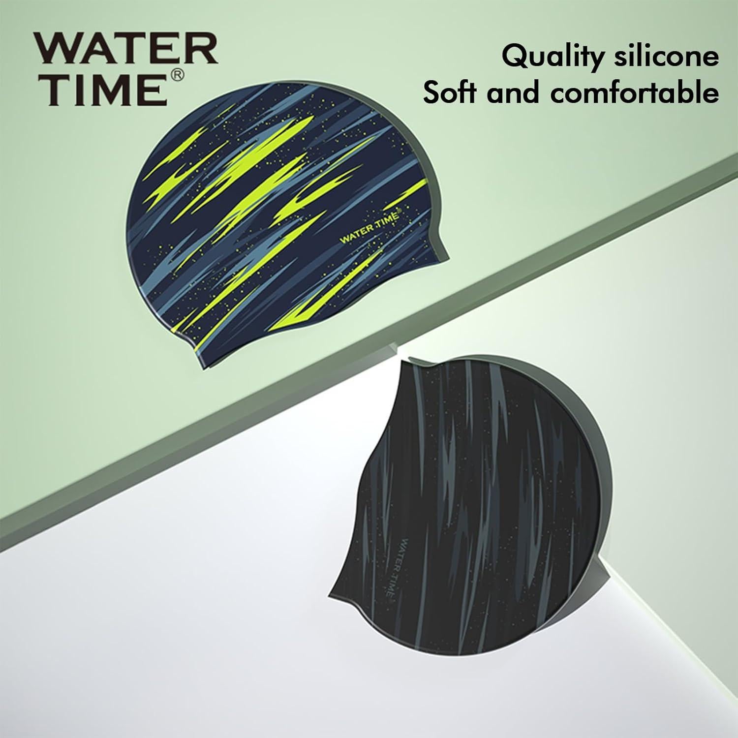 Gorro de natación WATERTIME de silicona para mujeres - 21x13.4cm