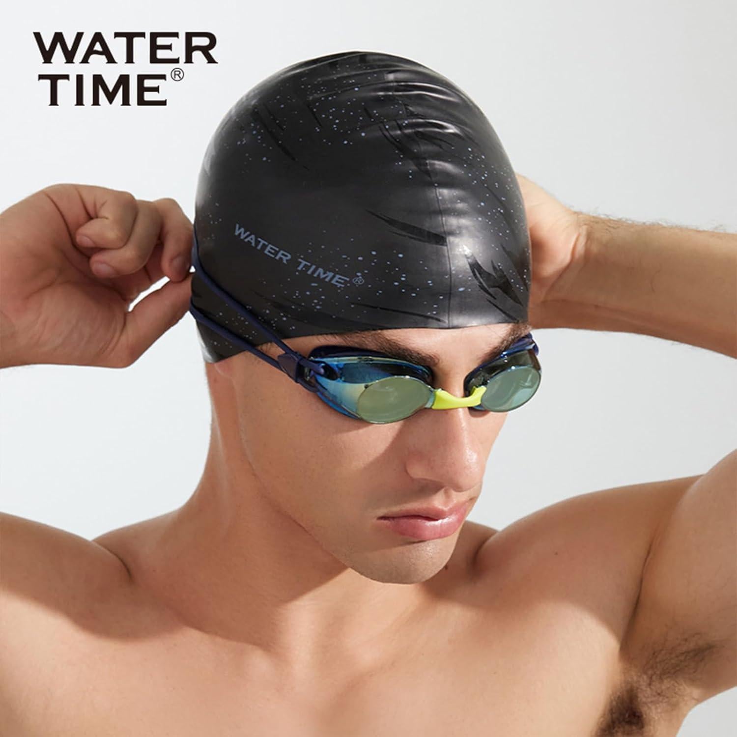 Gorro de natación WATERTIME de silicona para mujeres - 21x13.4cm