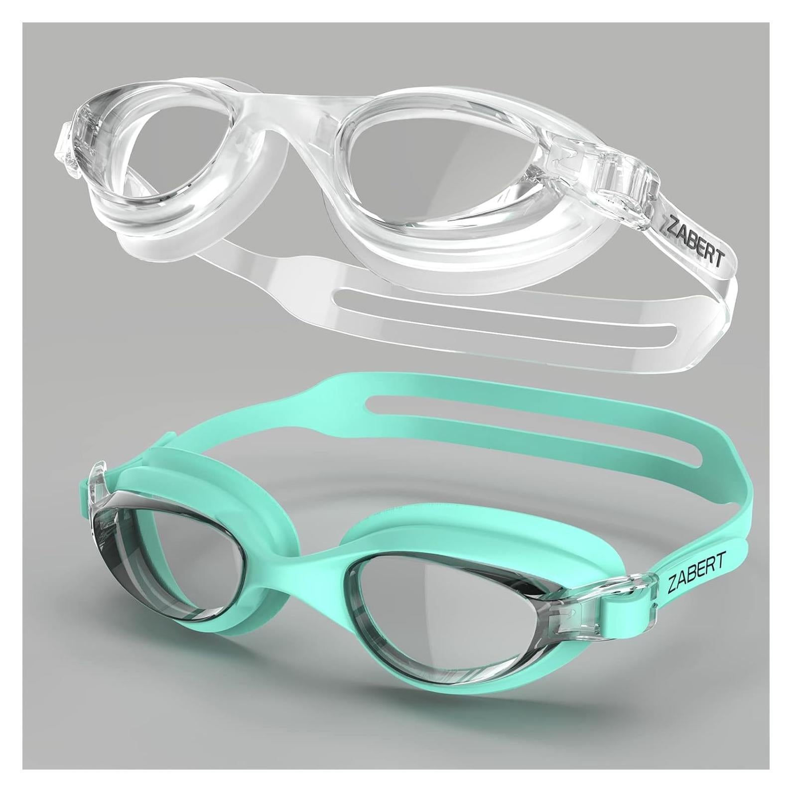 Paquete de 2 Gafas de Natación Unisex ZABERT con Protección UV