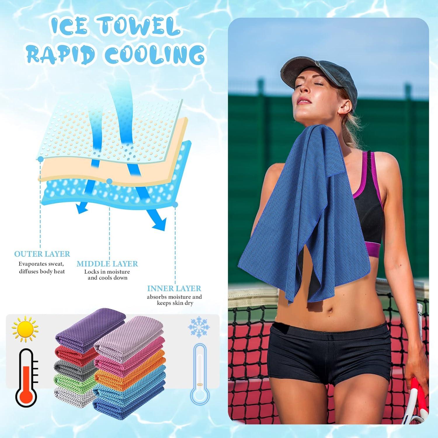 Toallas Enfriadoras de Microfibra Hosuly 40 Pcs 120x30 cm