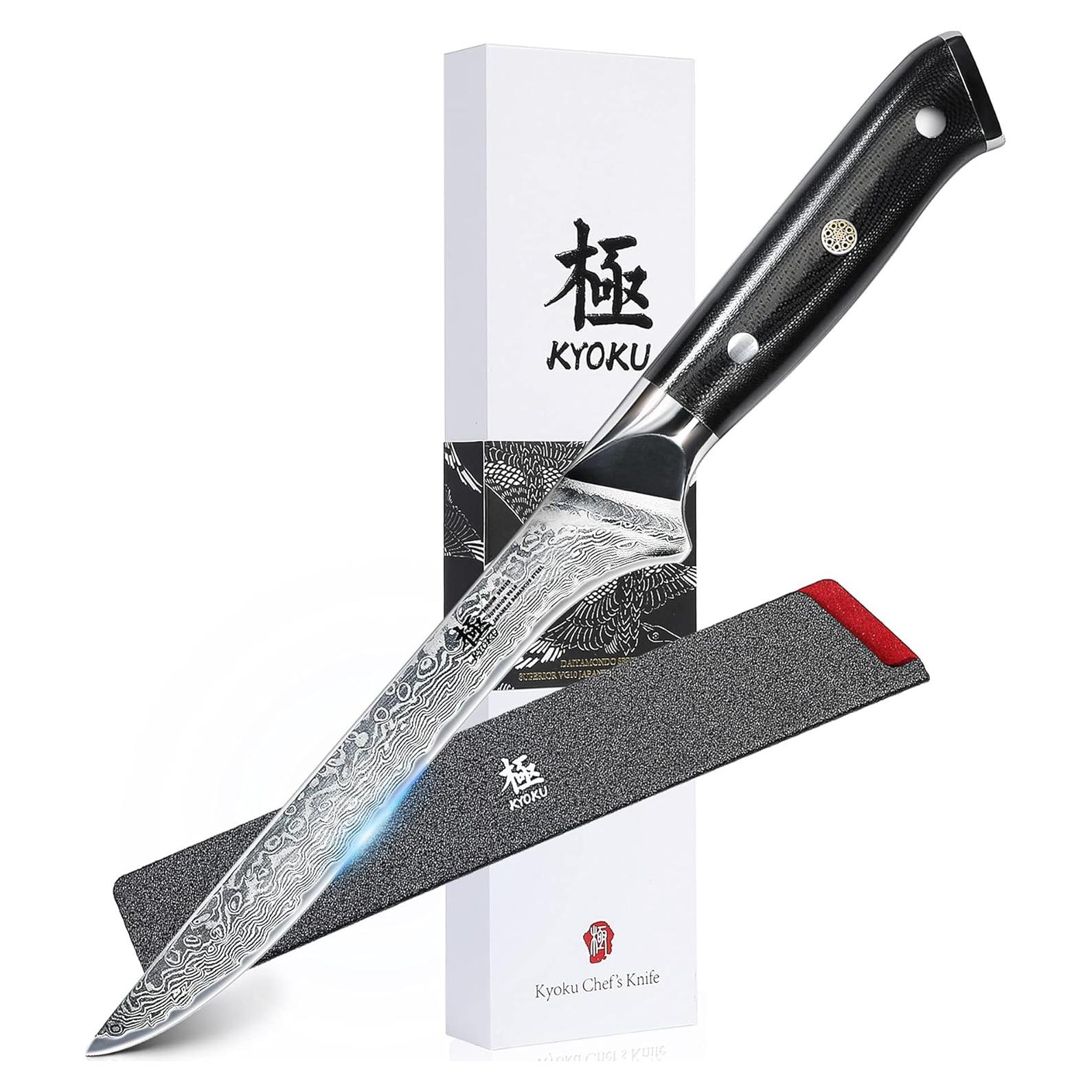 Cuchillo de Deshuesar KYOKU 17.78 cm Acero Damasco VG10