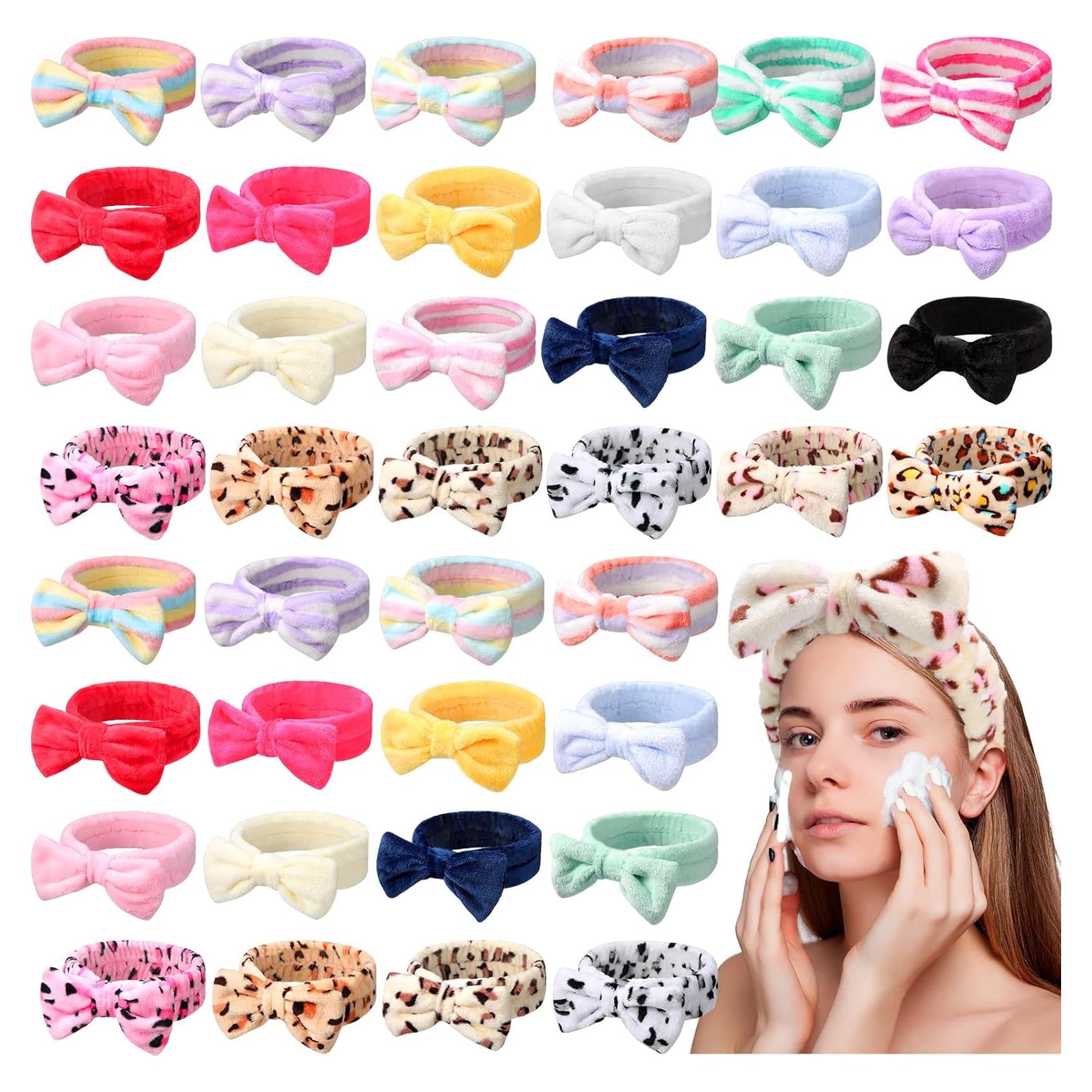 48 Bandas de Cabeza de Spa Giegxin - Felpa Multicolor para Maquillaje