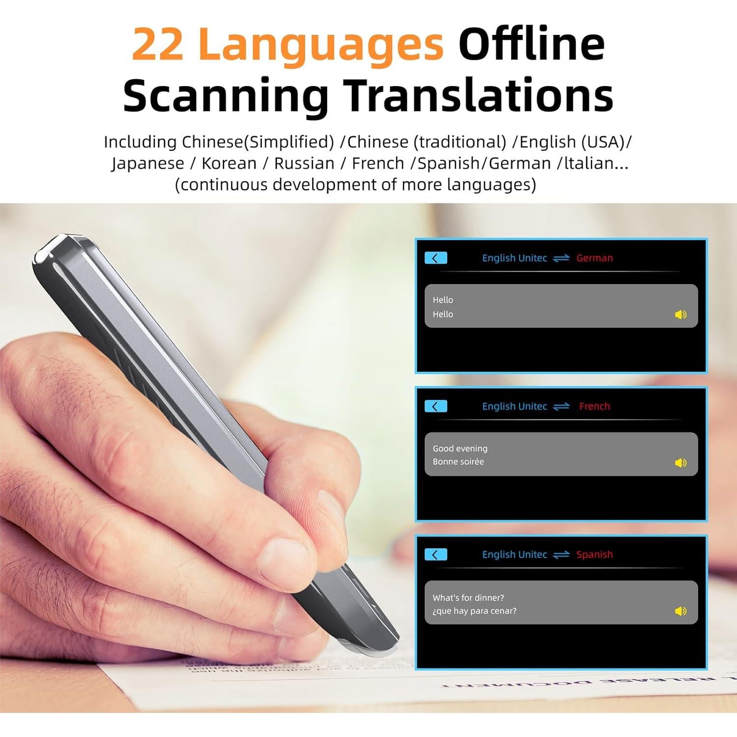 Bolígrafo Traductor Digital Wellanpower 3.69" Pantalla Táctil