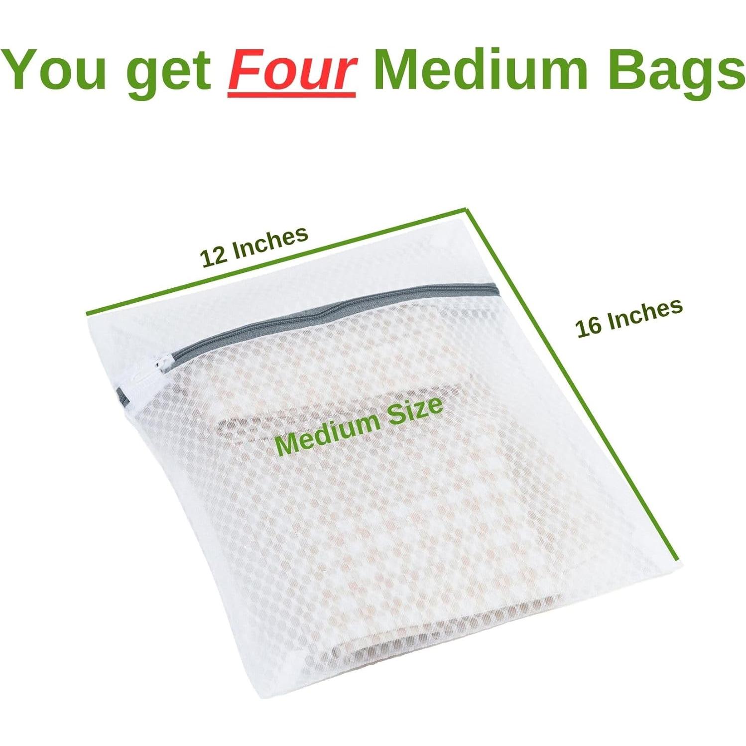 Bolsas de Lavandería de Malla Gruesa Shalozan - Medianas 4 Pzas