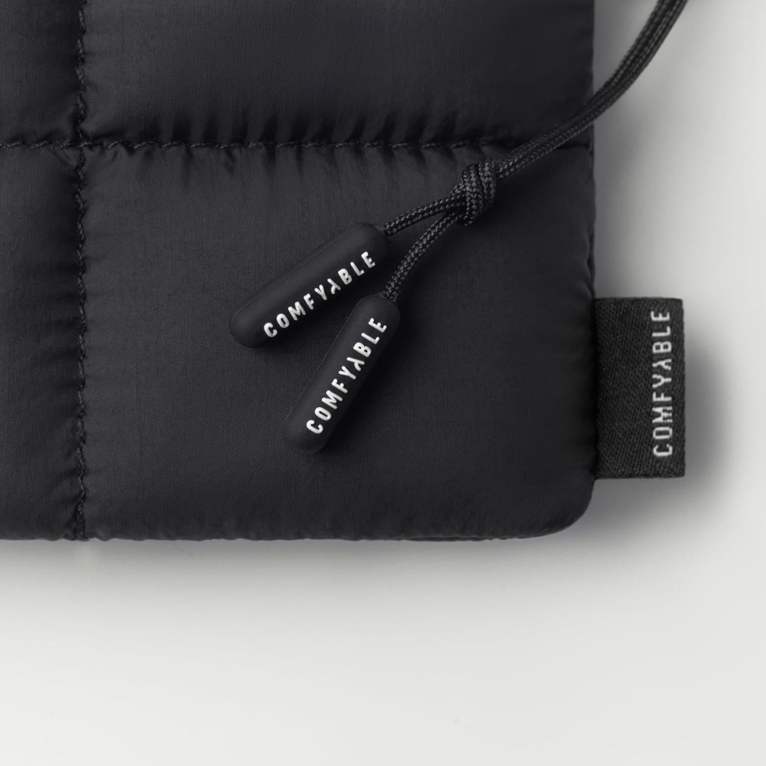 Monedero Puffy Comfyable Negro, Organizador Compacto para Mujeres