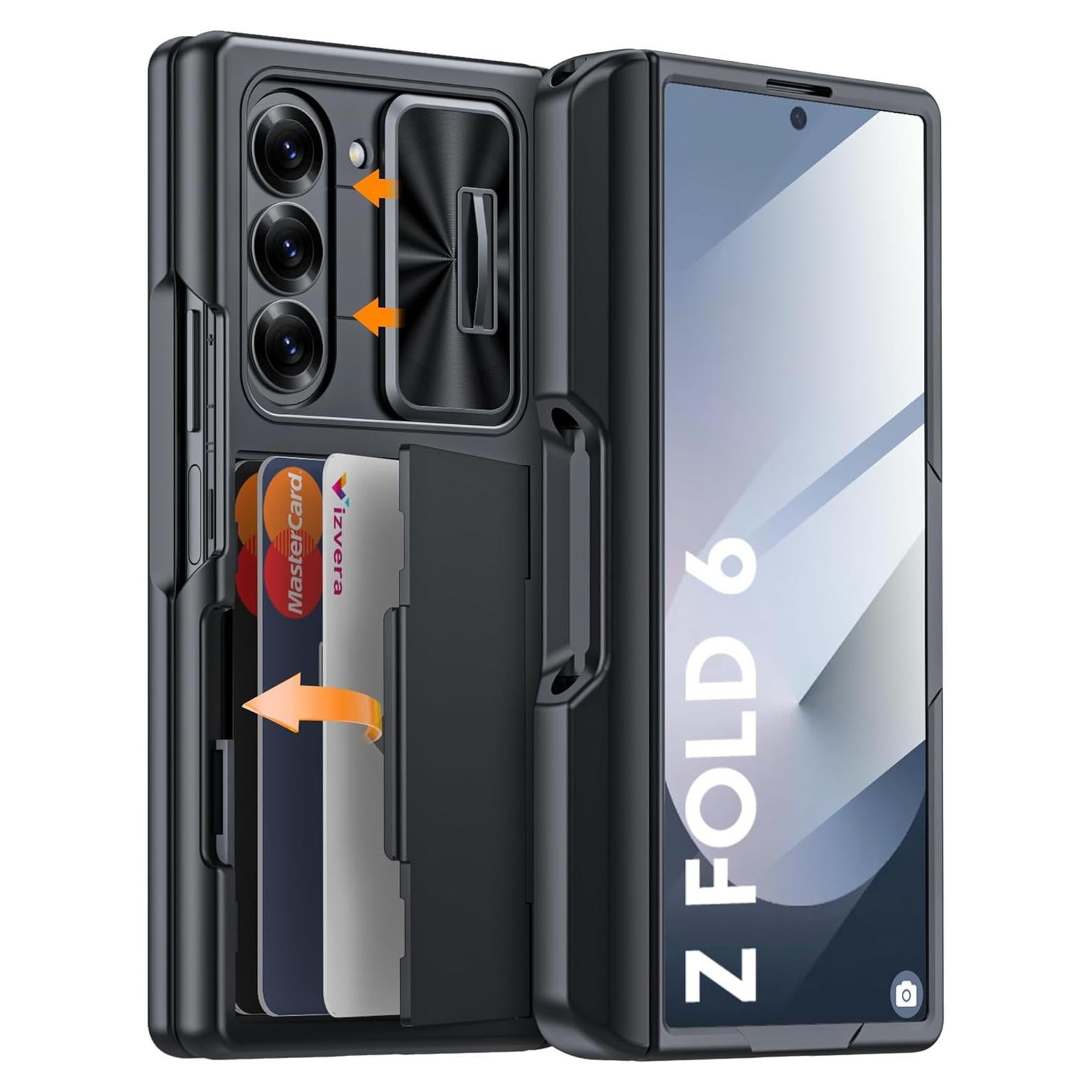 Funda Cartera Vizvera para Samsung Galaxy Z Fold 6 - Negro