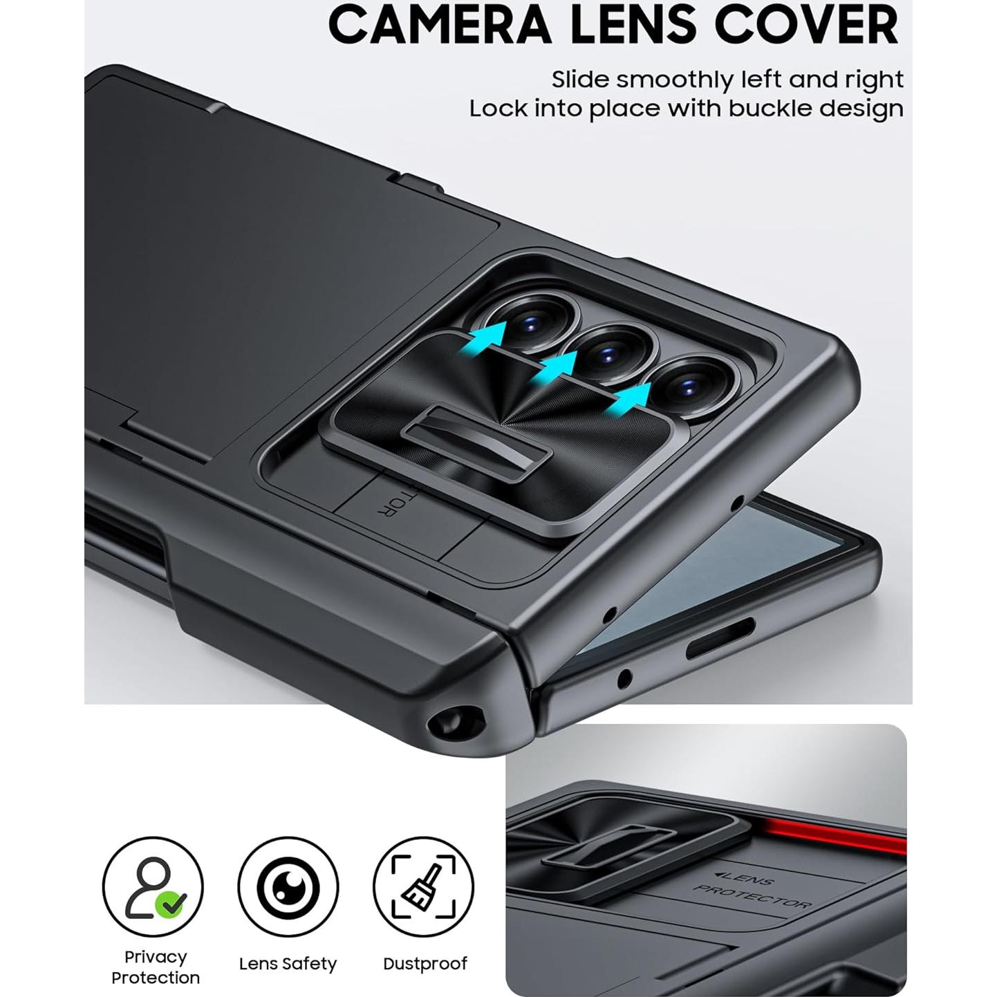 Funda Cartera Vizvera para Samsung Galaxy Z Fold 6 - Negro