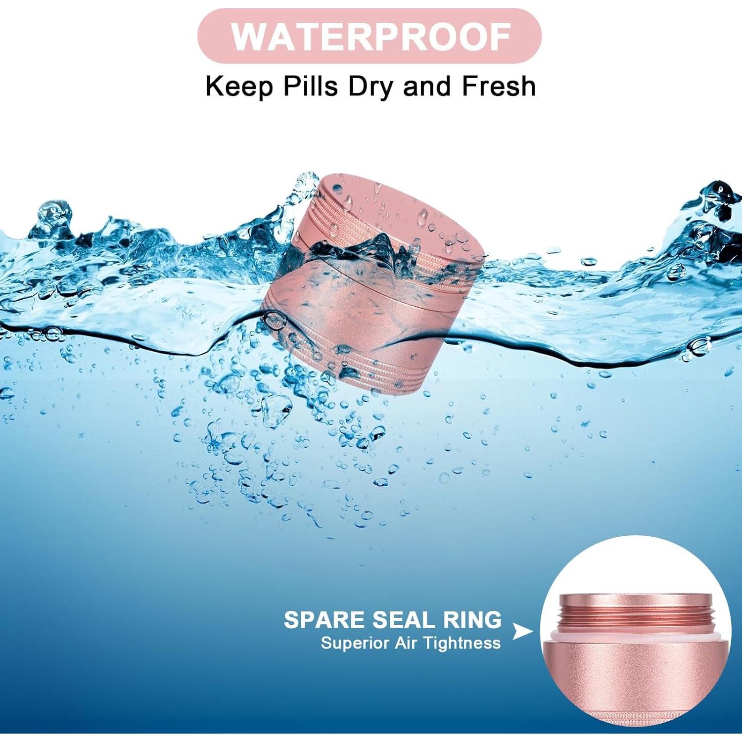 Estuche para Pastillas Pequeño SOBAHIDO - Metal Impermeable Rosa