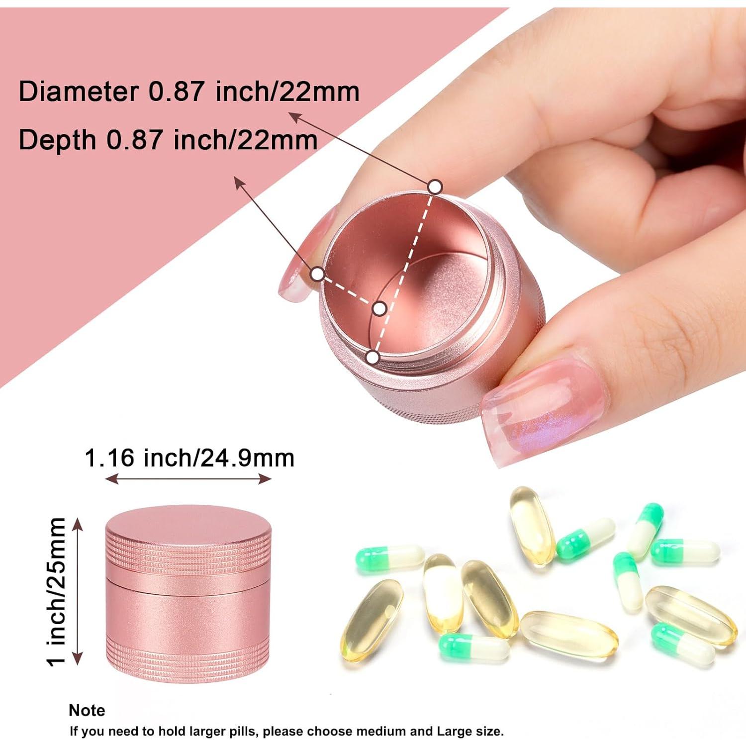 Estuche para Pastillas Pequeño SOBAHIDO - Metal Impermeable Rosa