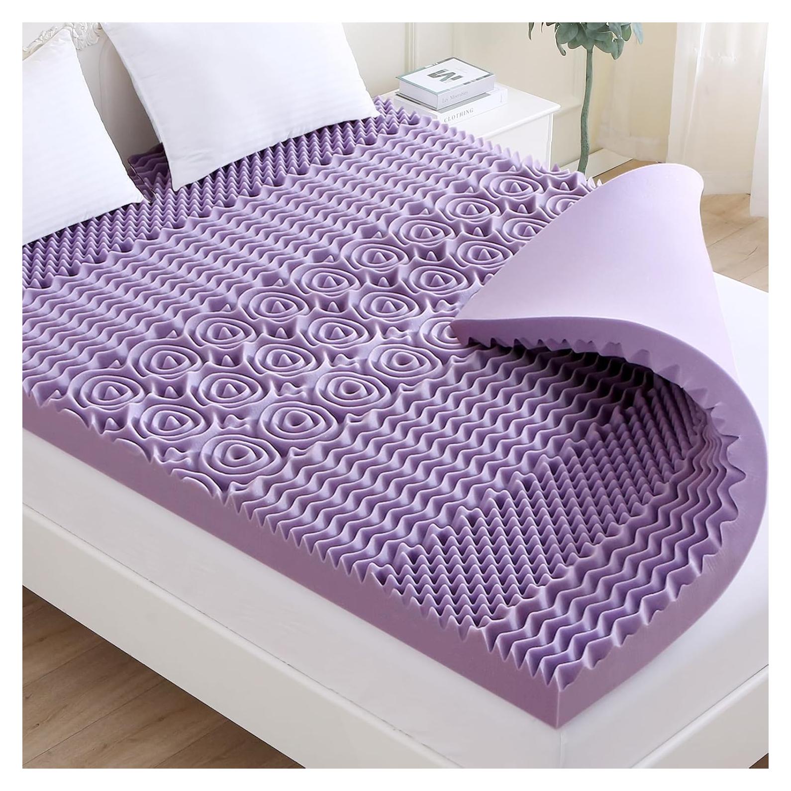 Protector de Colchón Individual MUXHOMO 5 cm Gel Lavanda 191x97 cm