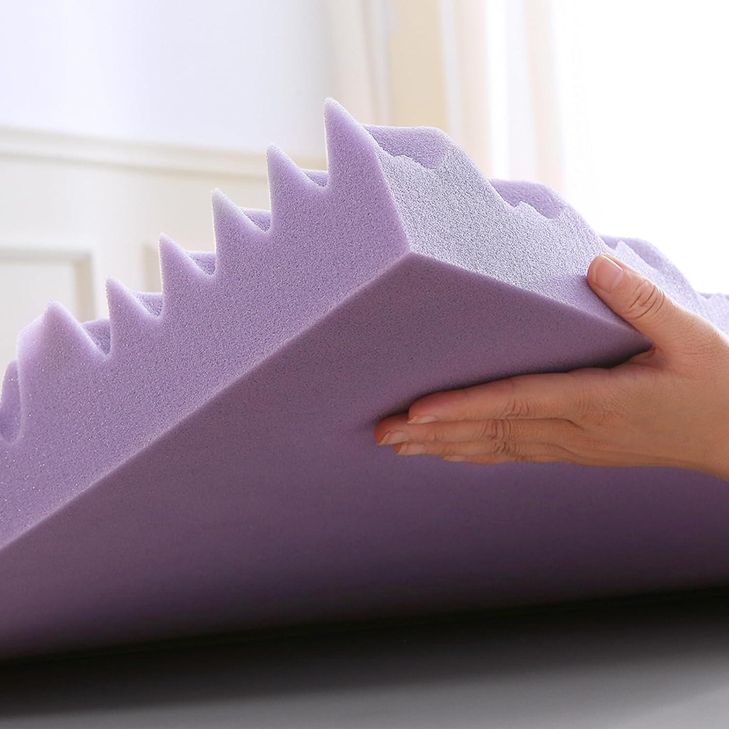 Protector de Colchón Individual MUXHOMO 5 cm Gel Lavanda 191x97 cm