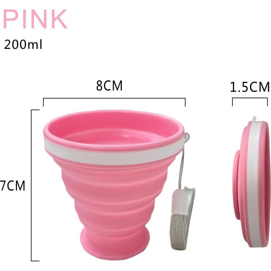 Botella Plegable 500 ml y Taza Silicona 200 ml Konlongzan
