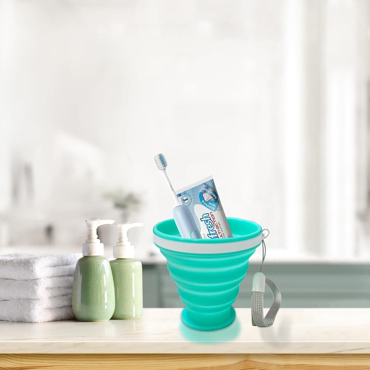 Botella Plegable 500 ml y Taza Silicona 200 ml Konlongzan