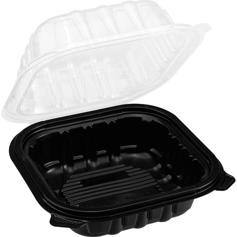 Contenedor con bisagra Karat Premium PP 15.24x15.24cm 1 compartimento